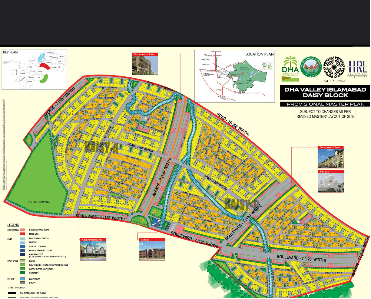 DHA Valley Map